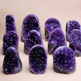 Amethyst Geode Crystal Cluster with Stand