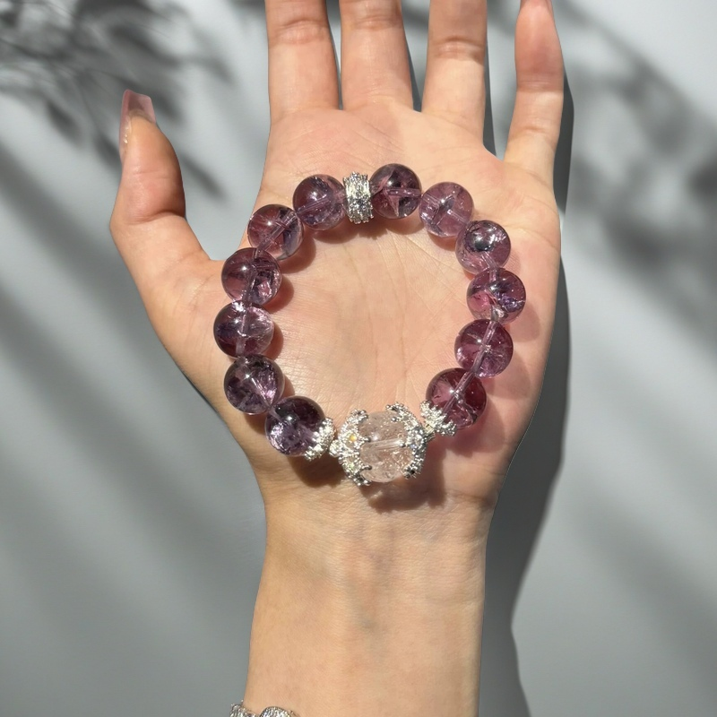 Amethyst  × Clear Quartz Energy bracelet