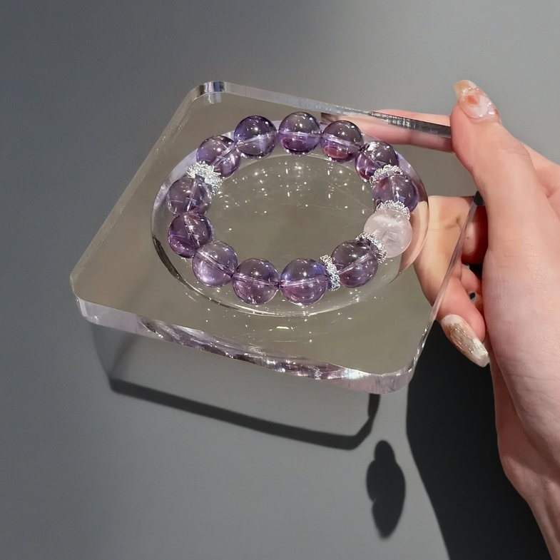 Amethyst  × Clear Quartz Energy bracelet