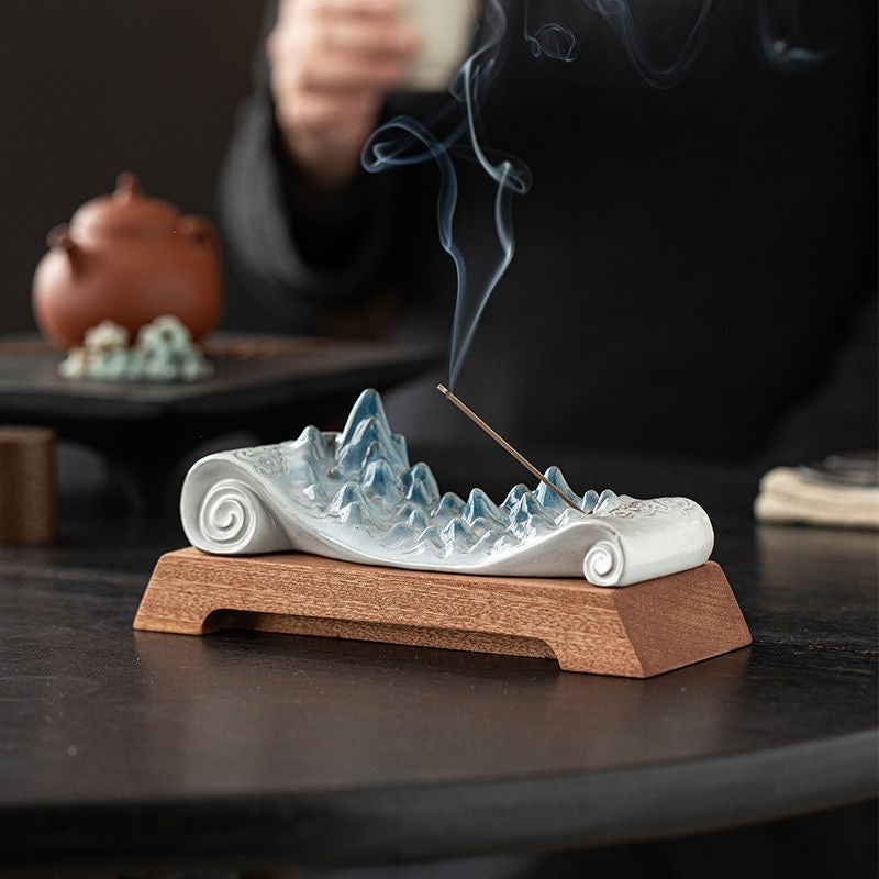 Ancient Rhyme of Mountains and Rivers Incense Burner