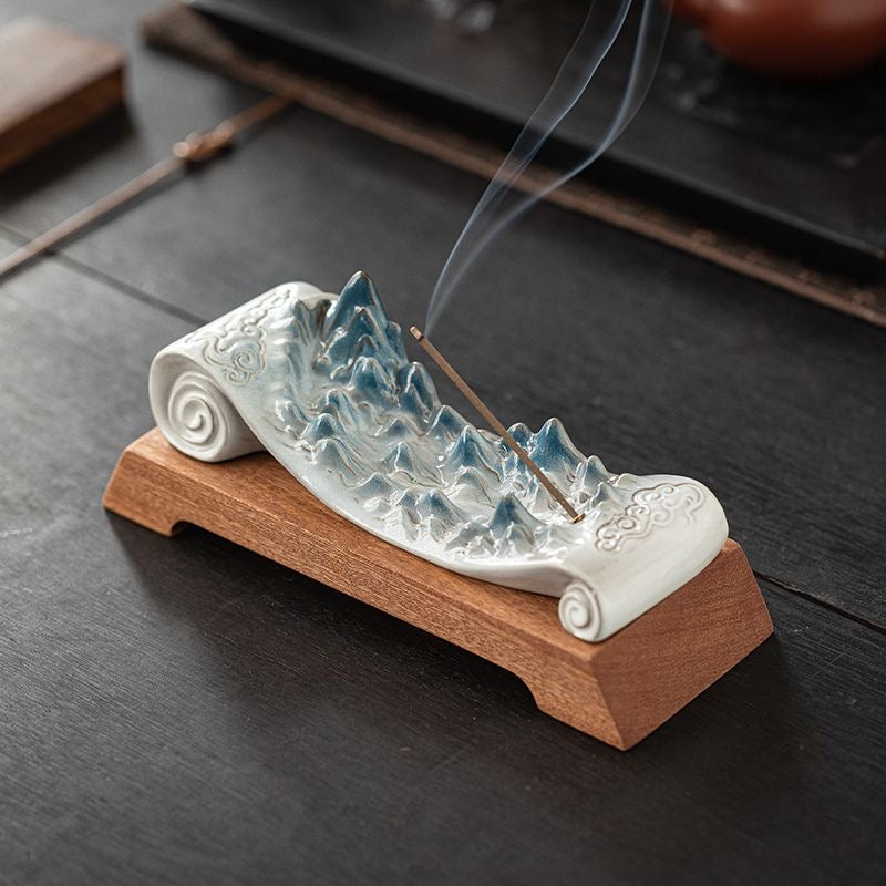 Ancient Rhyme of Mountains and Rivers Incense Burner