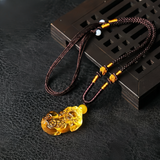 Brazilian Natural Citrine PiXiu Pendant Necklace