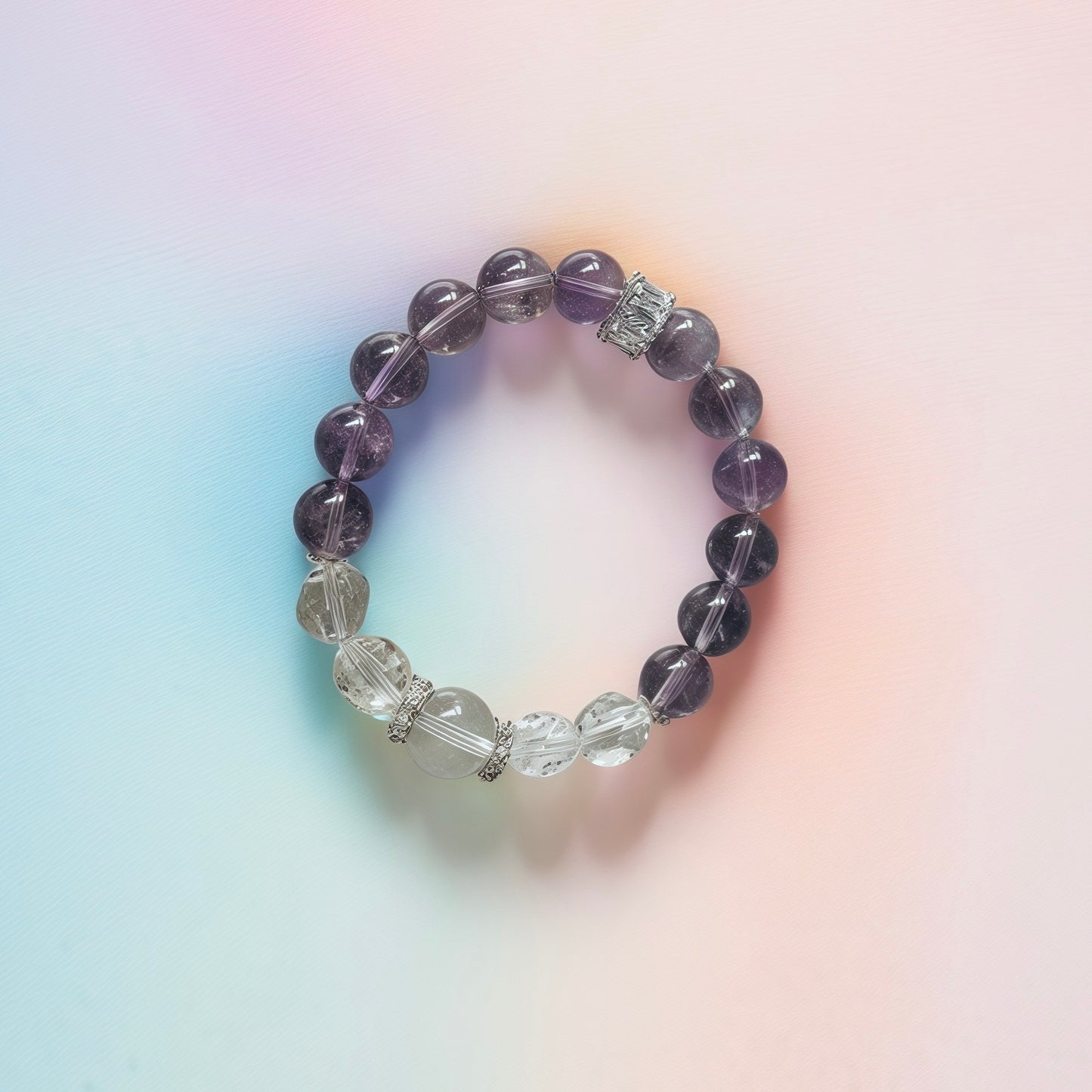 Clear Quartz × Amethyst Energy Bracelet