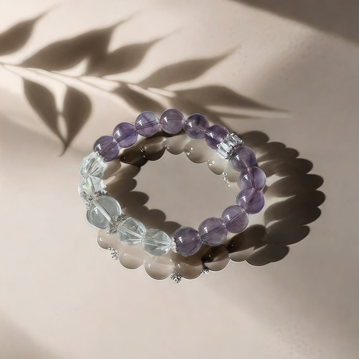 Clear Quartz × Amethyst Energy Bracelet