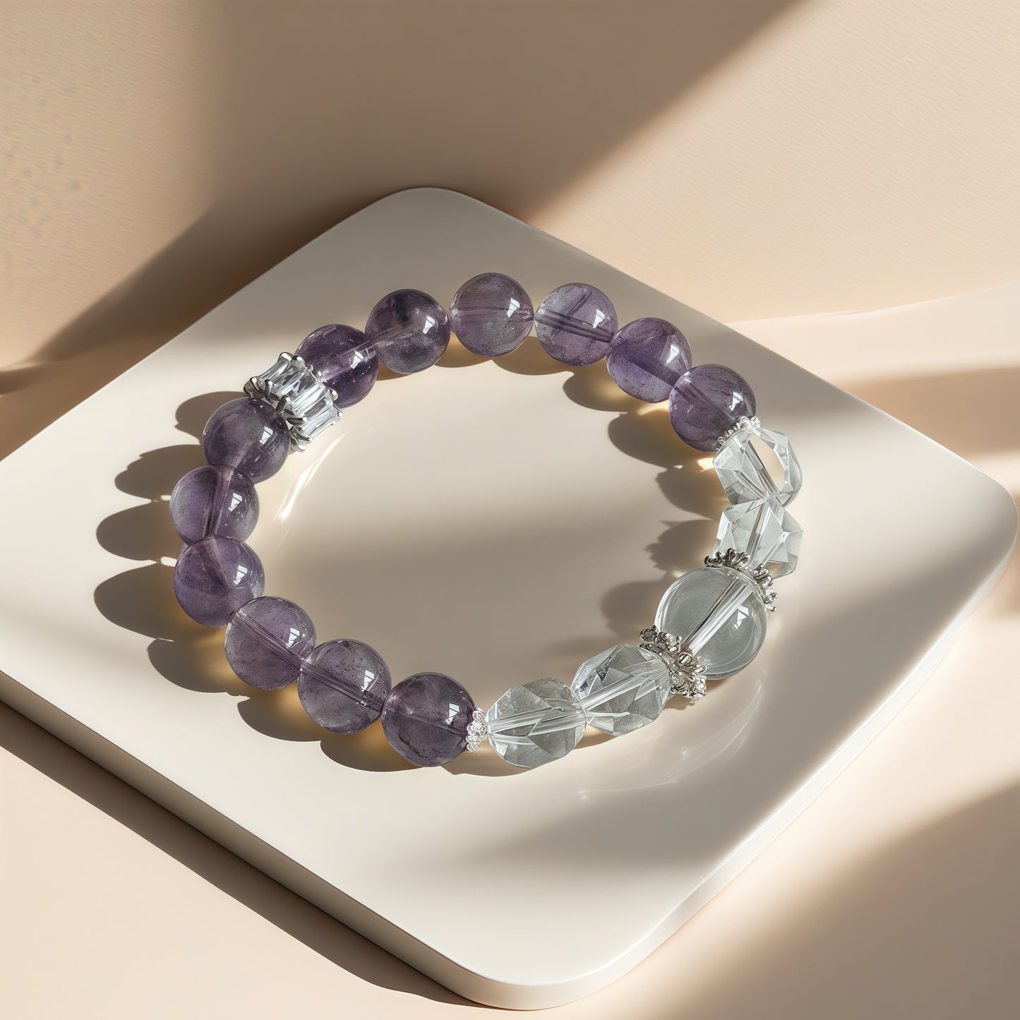 Clear Quartz × Amethyst Energy Bracelet