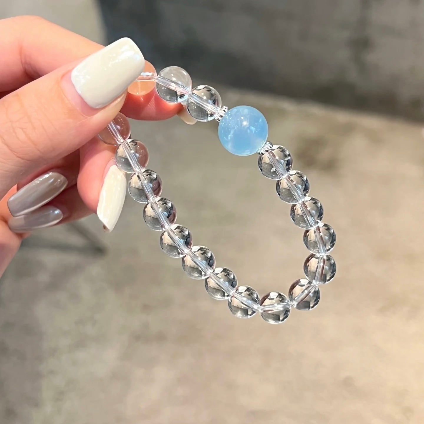 Clear Quartz × Aquamarine Bracelet