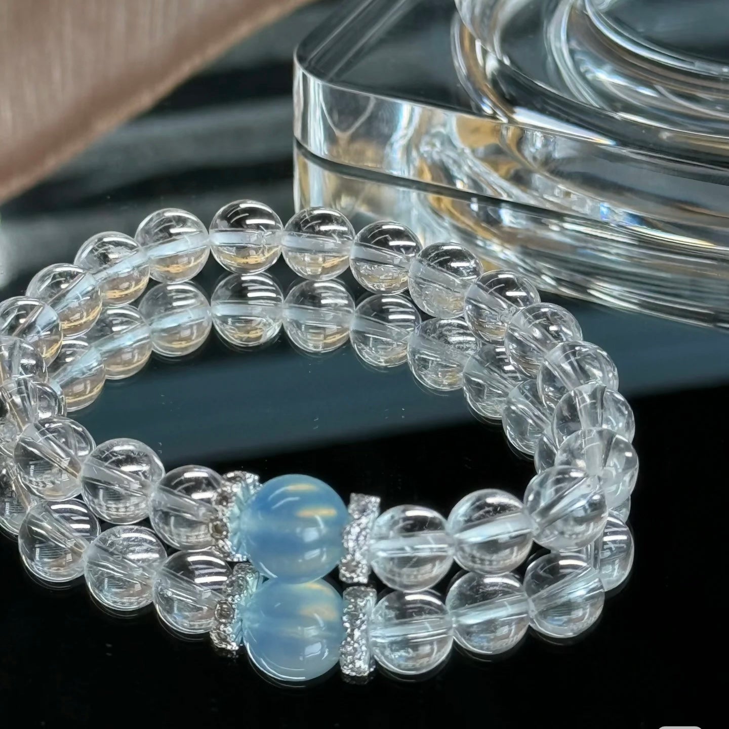 Clear Quartz × Aquamarine Bracelet