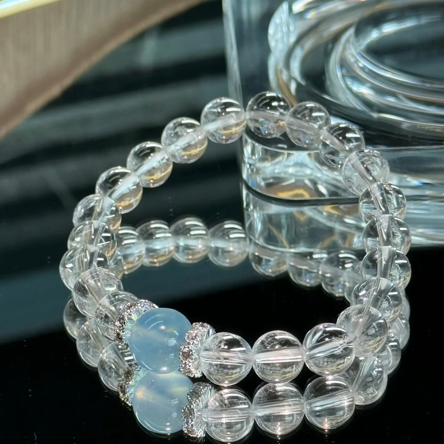 Clear Quartz × Aquamarine Bracelet
