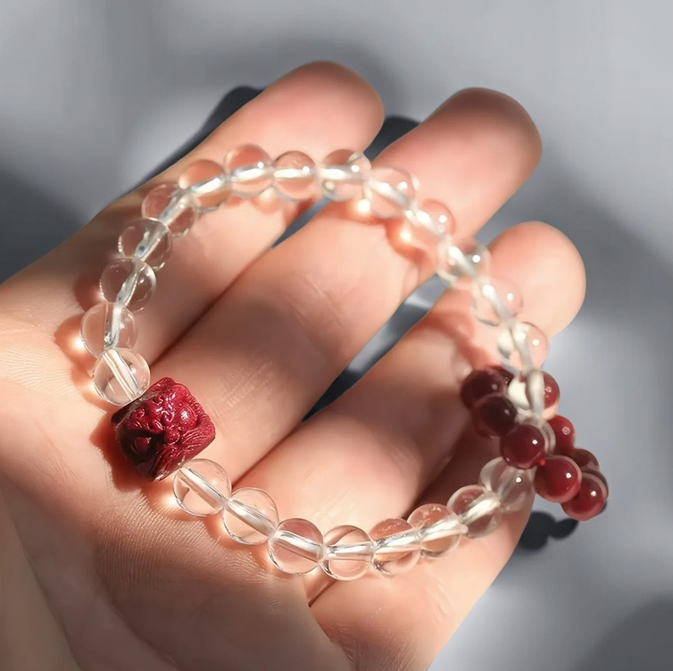 Clear Quartz × Awakened Lion Energy Bracelet