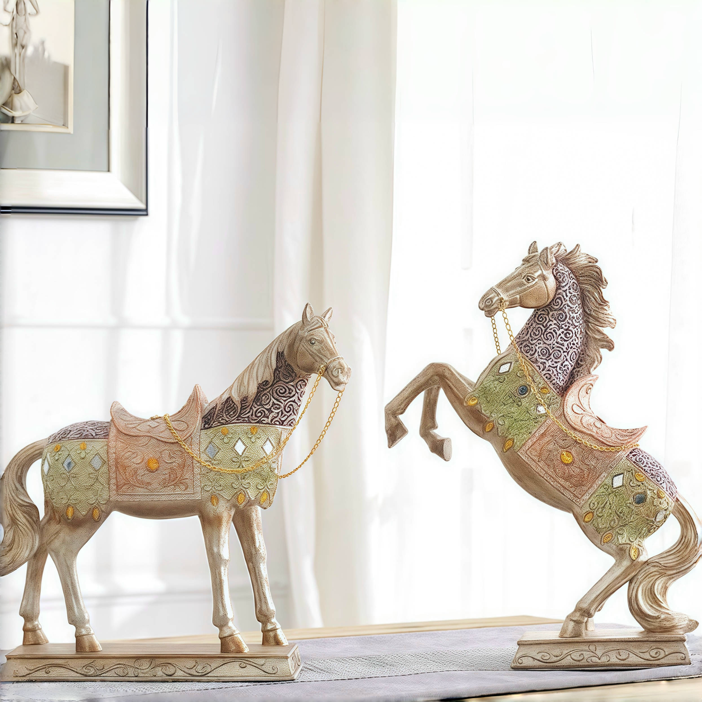 Diamond Horse Statue for Wealth Feng Shui Decor