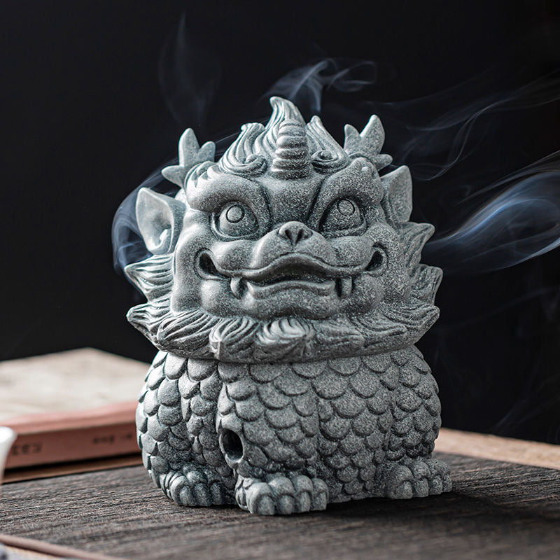 Double Blessings Pi Xiu Incense Burner