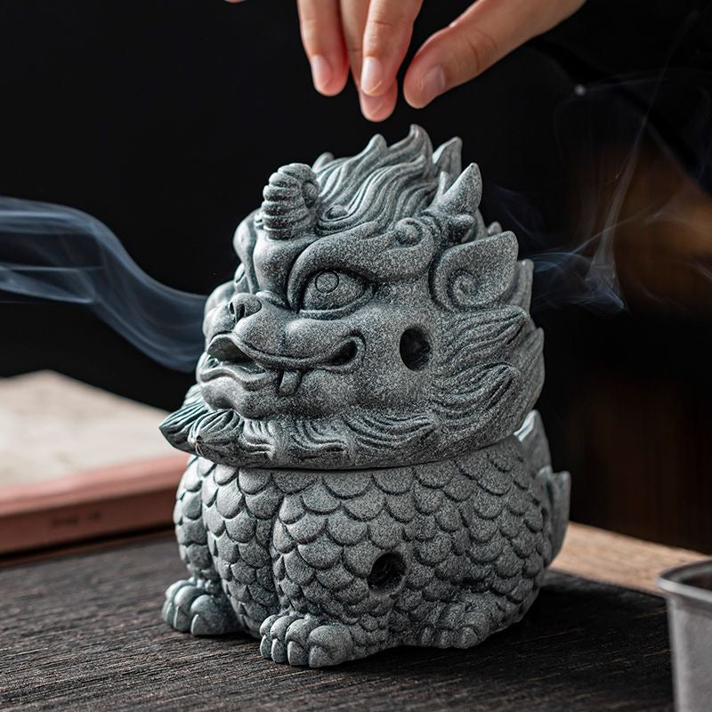 Double Blessings Pi Xiu Incense Burner
