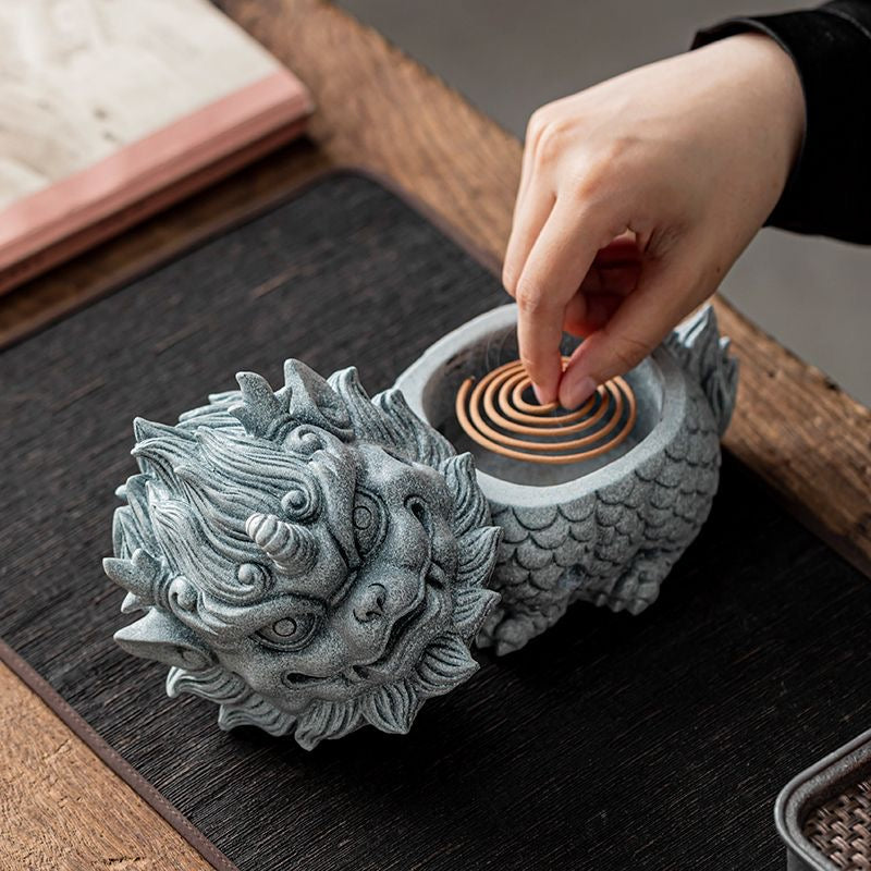 Double Blessings Pi Xiu Incense Burner