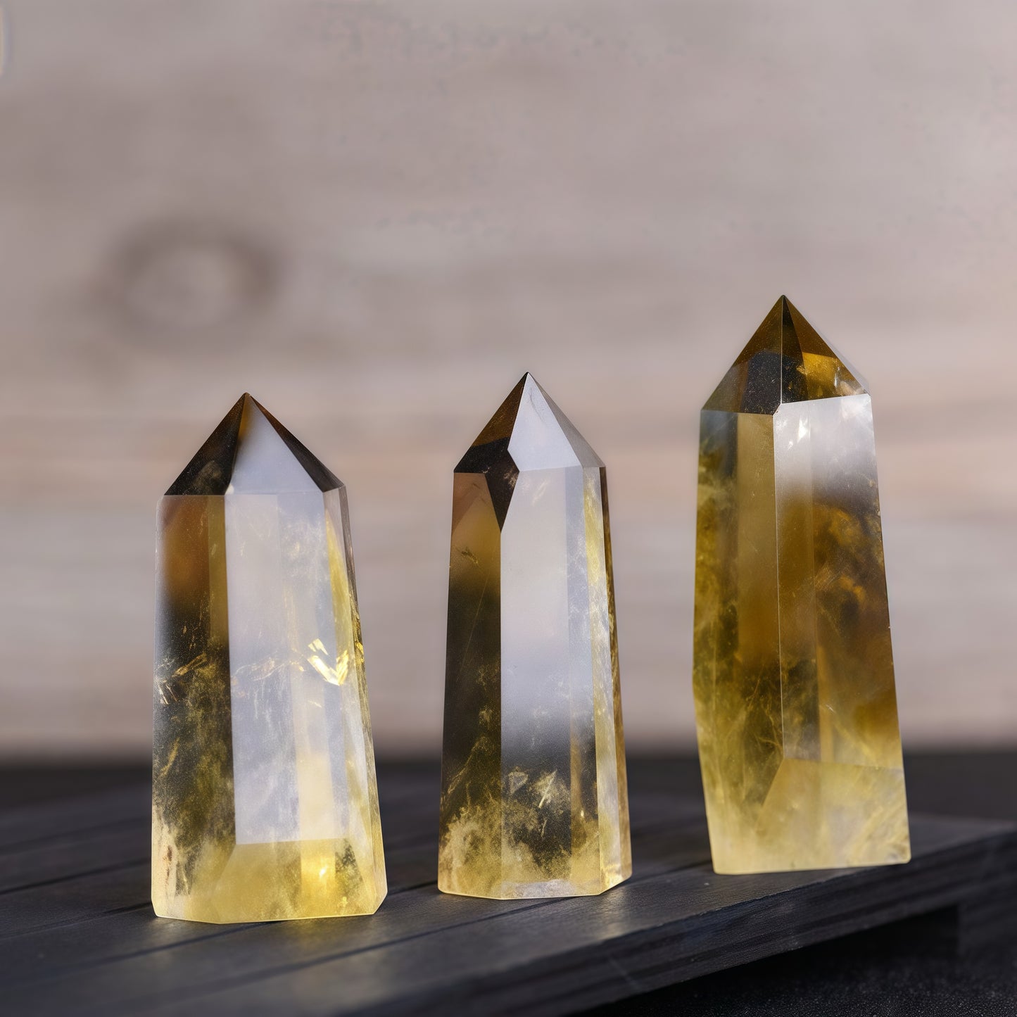 Healing Natural Citrine Rough Stone Wand