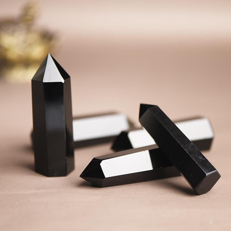 Healing Natural Obsidian Rough Stone Wand