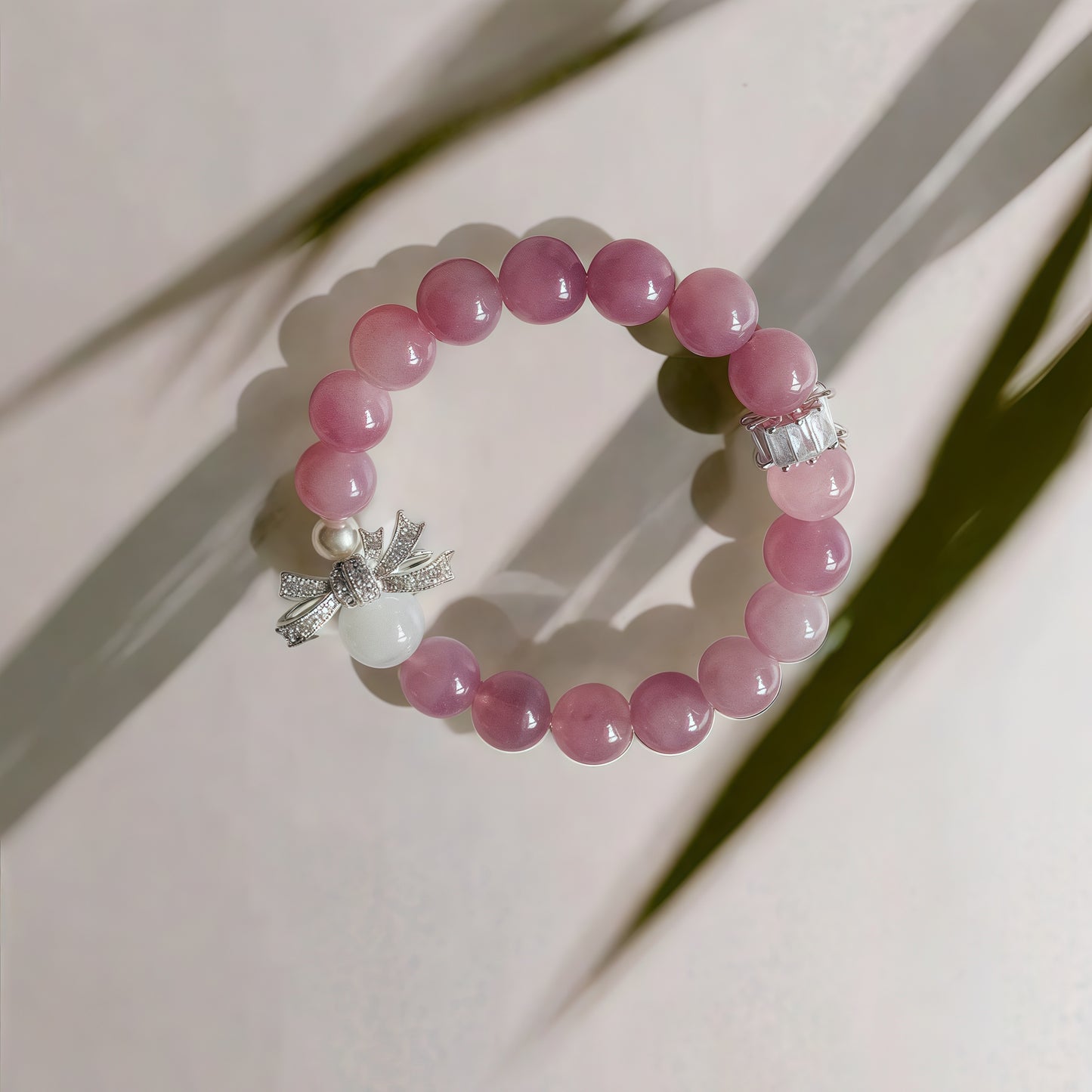 Madagascar Rose Quartz ×  Moonstone Bracelet