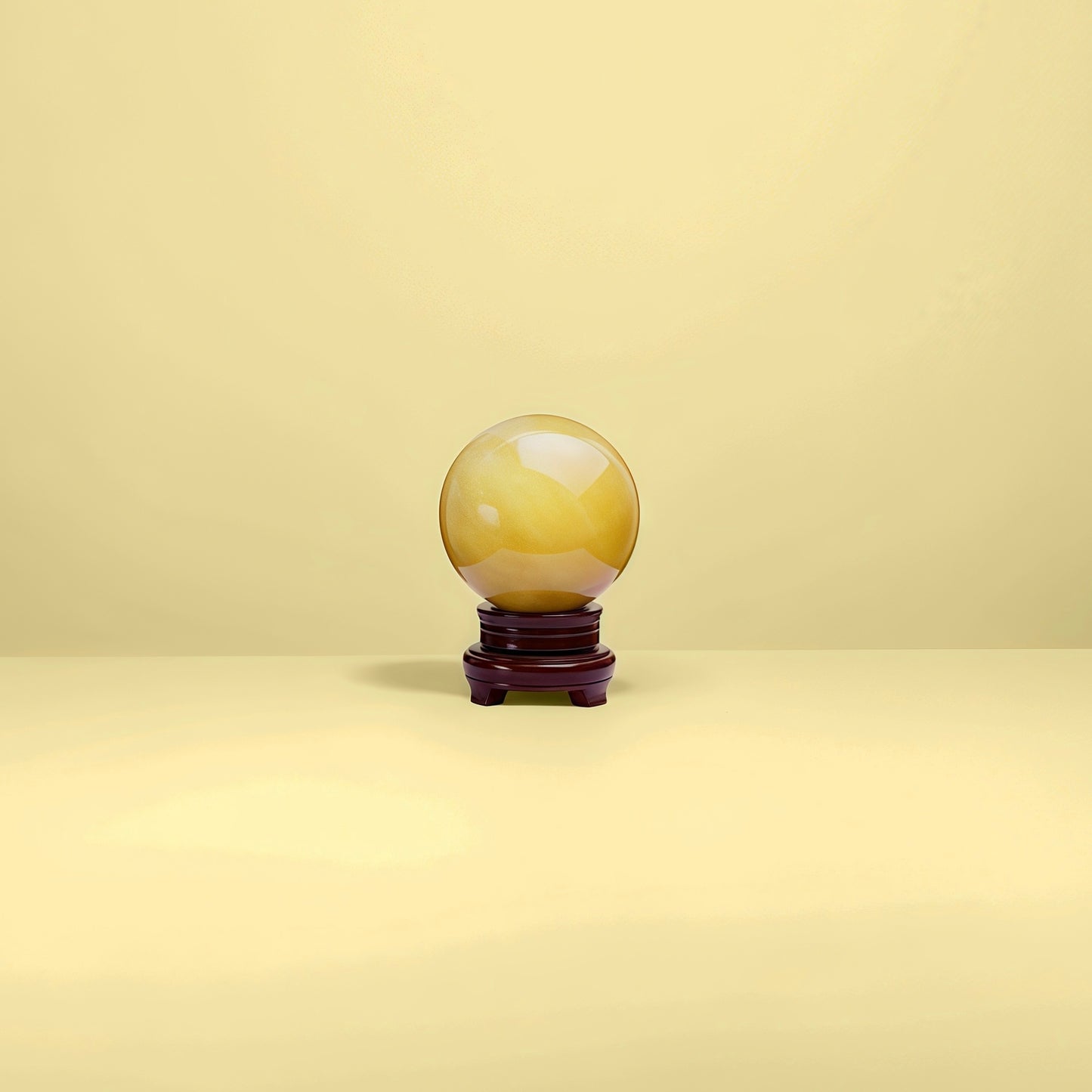 Natural Citrine Crystal Healing Ball Sphere with Stand