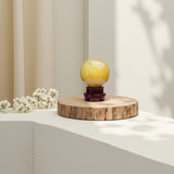 Natural Citrine Crystal Healing Ball Sphere with Stand