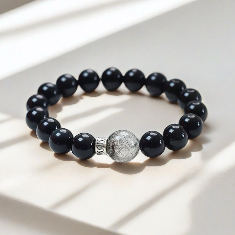 Obsidian × Black Tourmaline Energy Bracelet