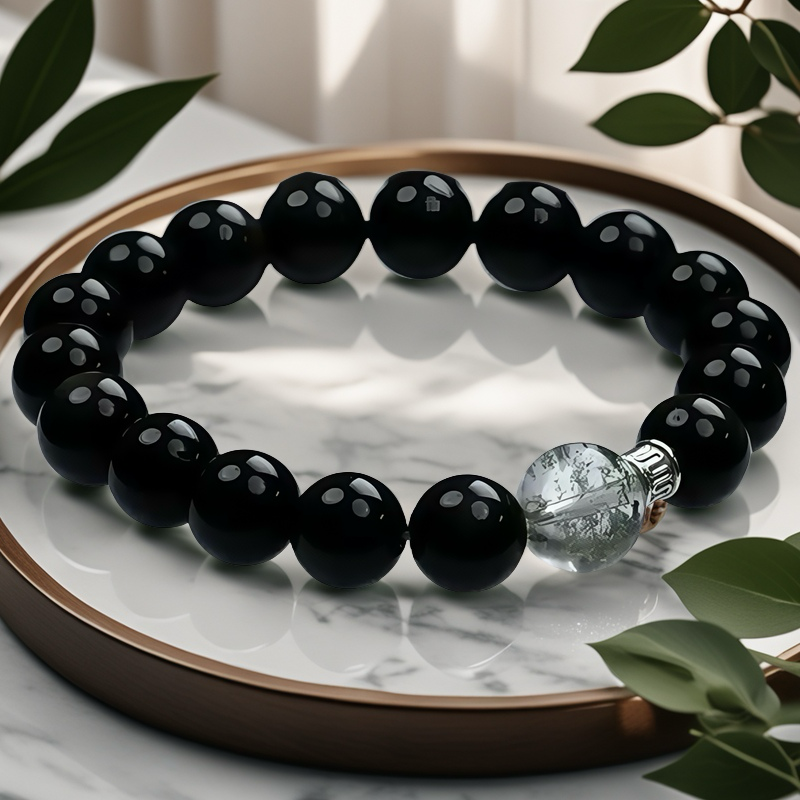 Obsidian × Black Tourmaline Energy Bracelet