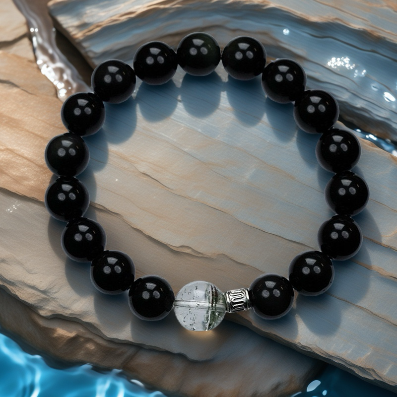 Obsidian × Black Tourmaline Energy Bracelet