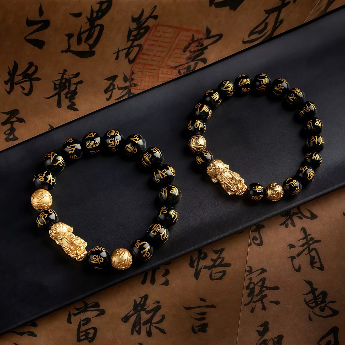 Obsidian × Pi Xiu Bracelet