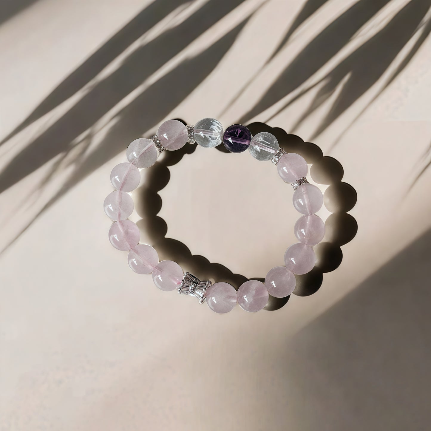 Rose Quartz × Clear Quartz × Amethyst Bracelet