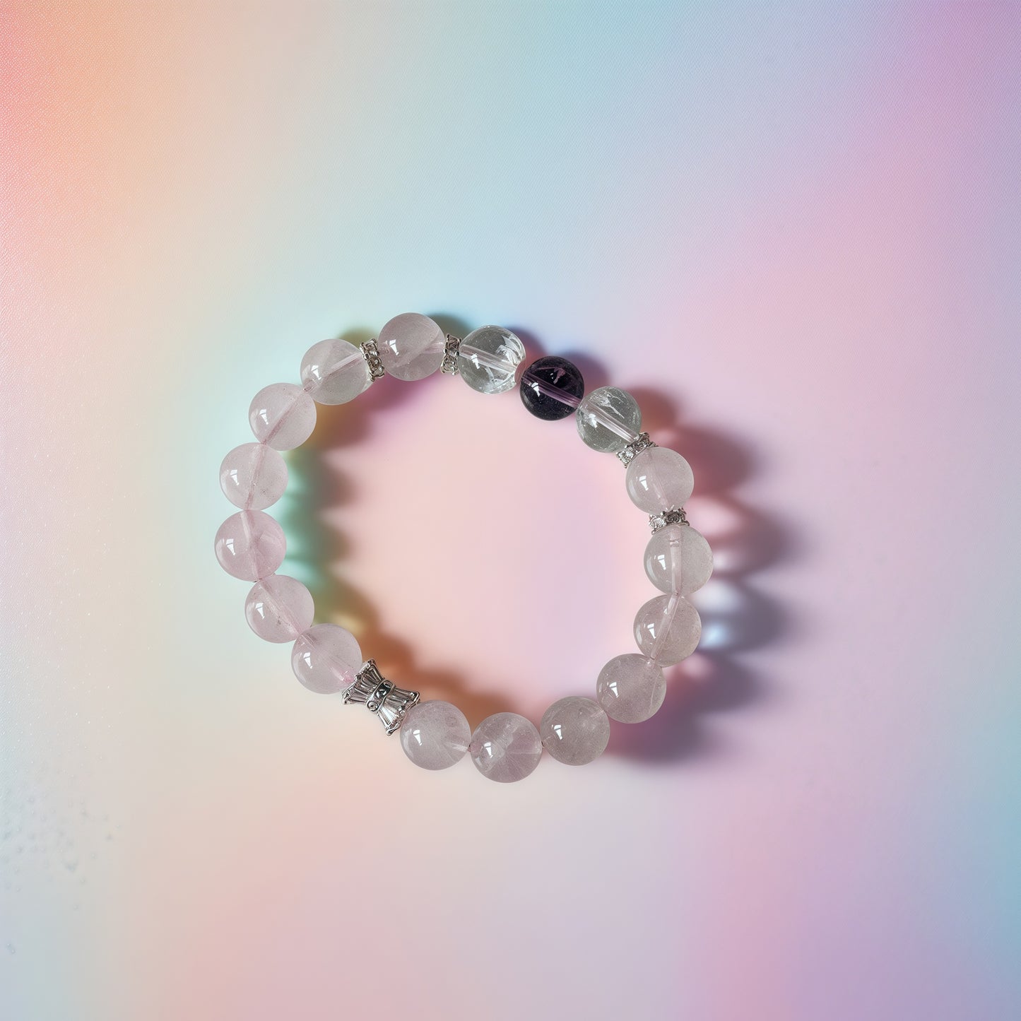 Rose Quartz × Clear Quartz × Amethyst Bracelet