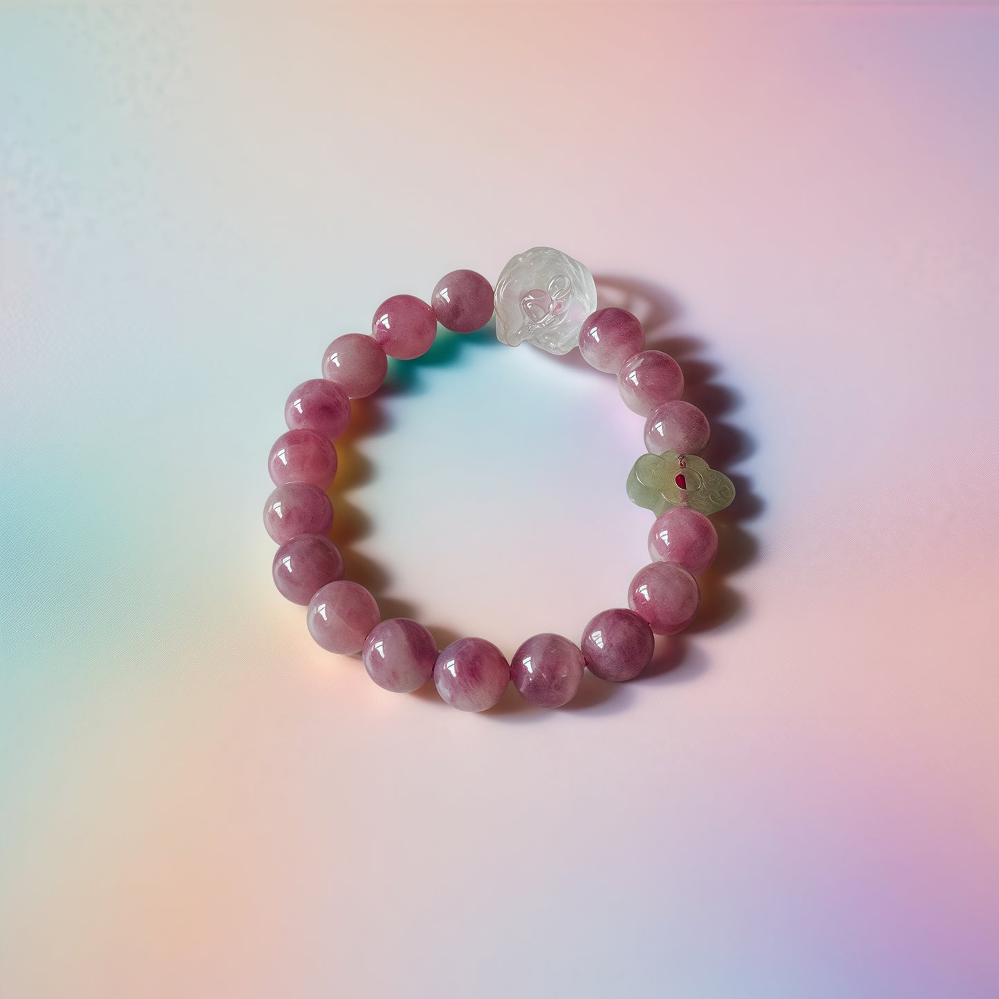 Rose Quartz × Nephrite × Selenite Bracelet