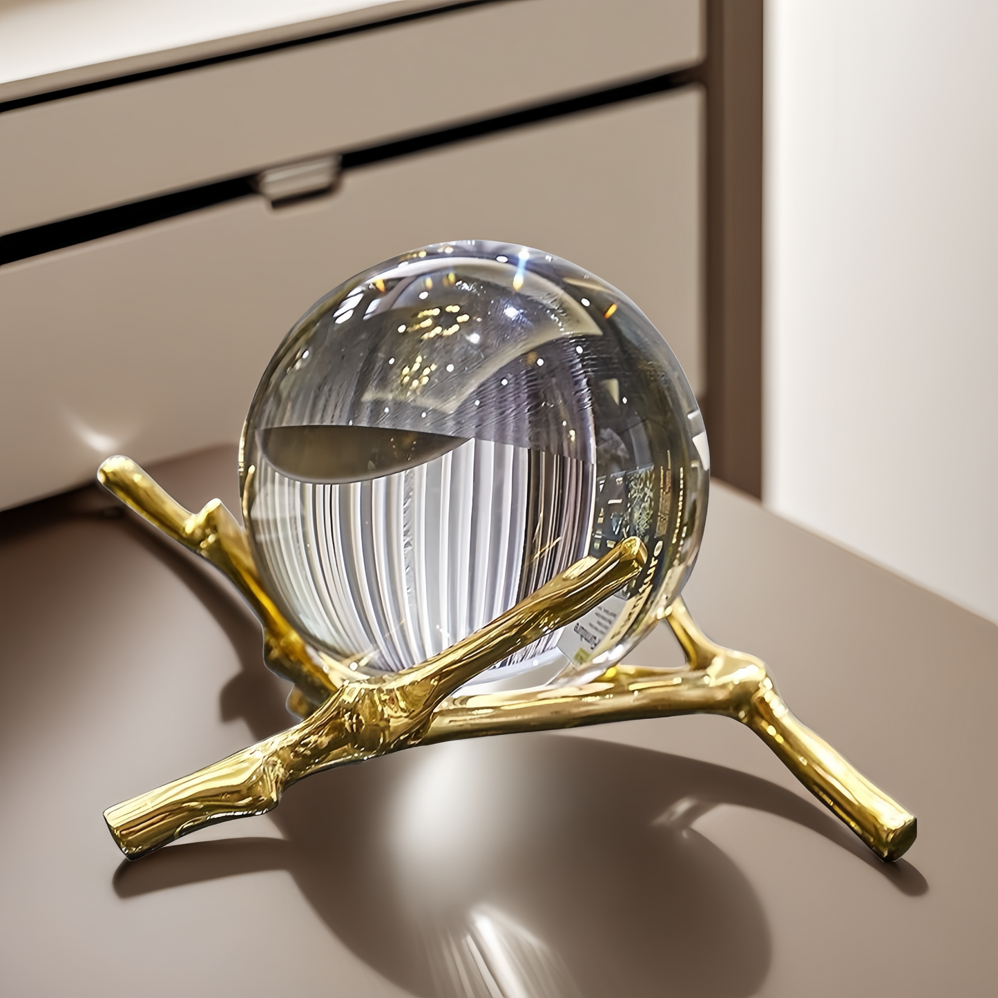 White Crystal Ball Decor - Meditation × Focus × Seeking tranquility