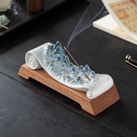 Ancient Rhyme of Mountains and Rivers Incense Burner