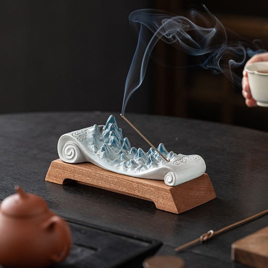 Ancient Rhyme of Mountains and Rivers Incense Burner