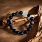 Black Obsidian × White Agate Awakened Lion Bracelet