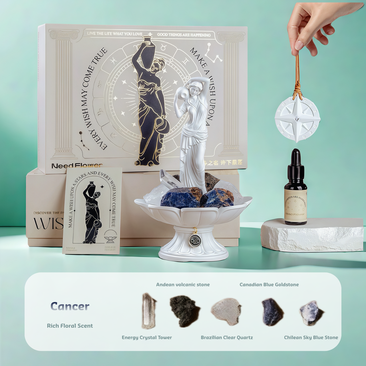 CancerZodiacCrystalAromatherapySetPersonalizedDiffuserCollection-FUVIBE