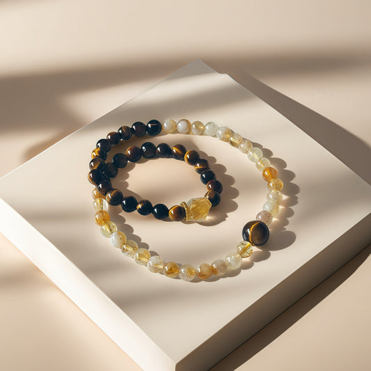 Citrine × Tiger’s Eye Energy Bracelet