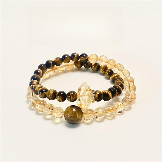 Citrine × Tiger’s Eye Energy Bracelet