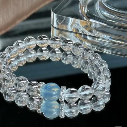 Clear Quartz × Aquamarine Bracelet
