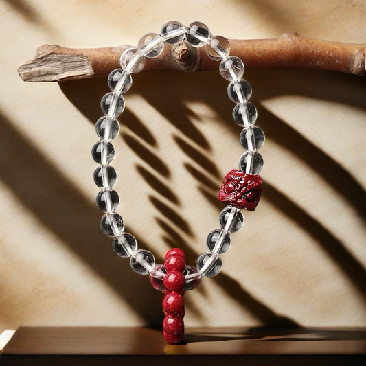 Clear Quartz × Awakened Lion Energy Bracelet
