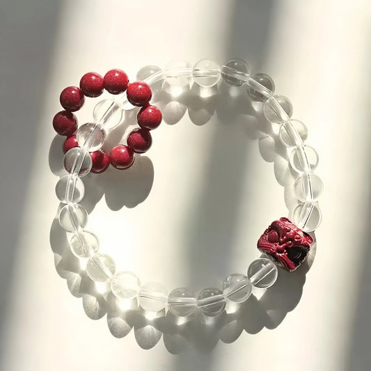 Clear Quartz × Awakened Lion Energy Bracelet