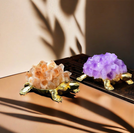 Crystal Carved Turtle Decor