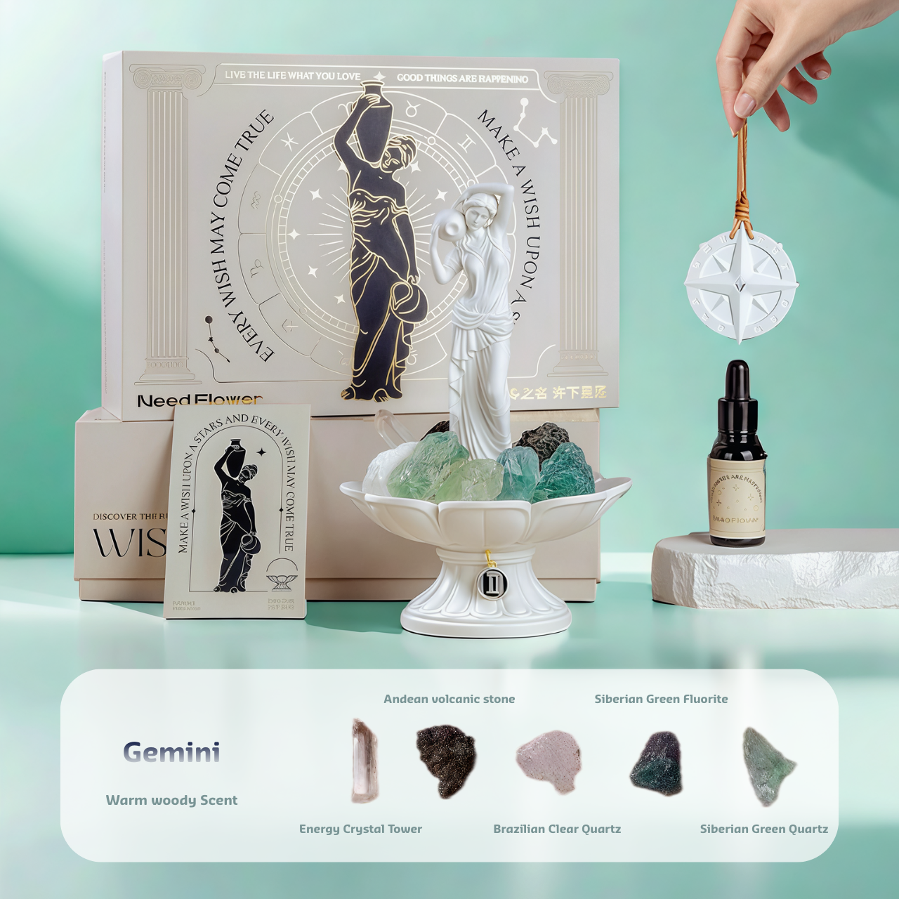 GeminiZodiacCrystalAromatherapySetPersonalizedDiffuserCollection-FUVIBE.