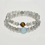 Gray Moonstone × Tiger’s Eye Energy Bracelet