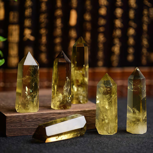 Healing Natural Citrine Rough Stone Wand