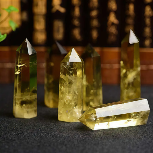 Healing Natural Citrine Rough Stone Wand