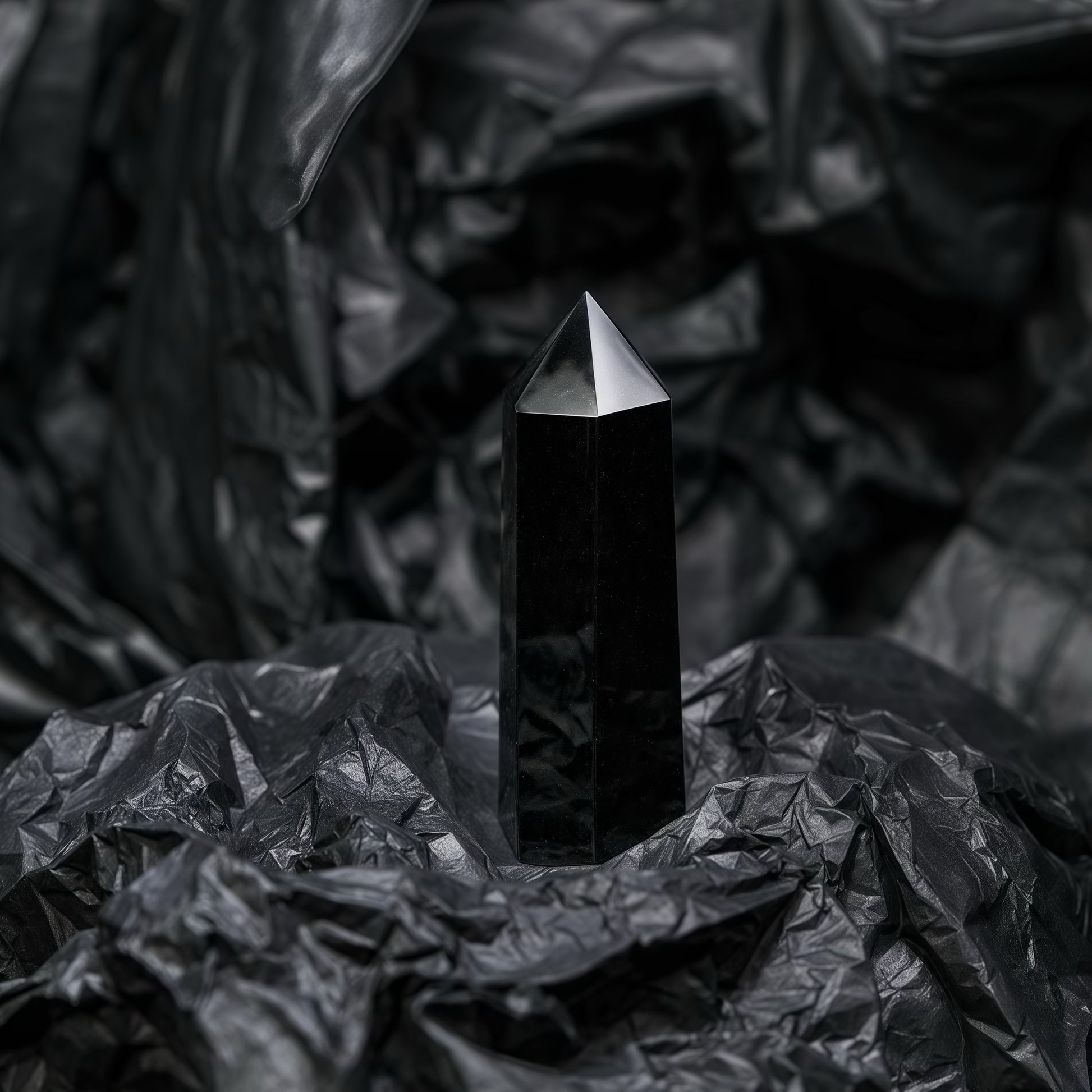 Healing Natural Obsidian Rough Stone Wand