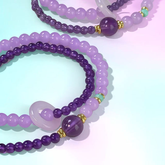 Lavender Amethyst × Classic Amethyst Bracelet