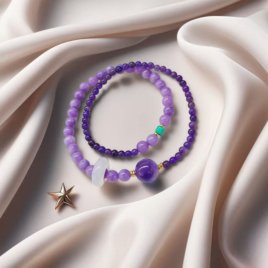 Lavender Amethyst × Classic Amethyst Bracelet