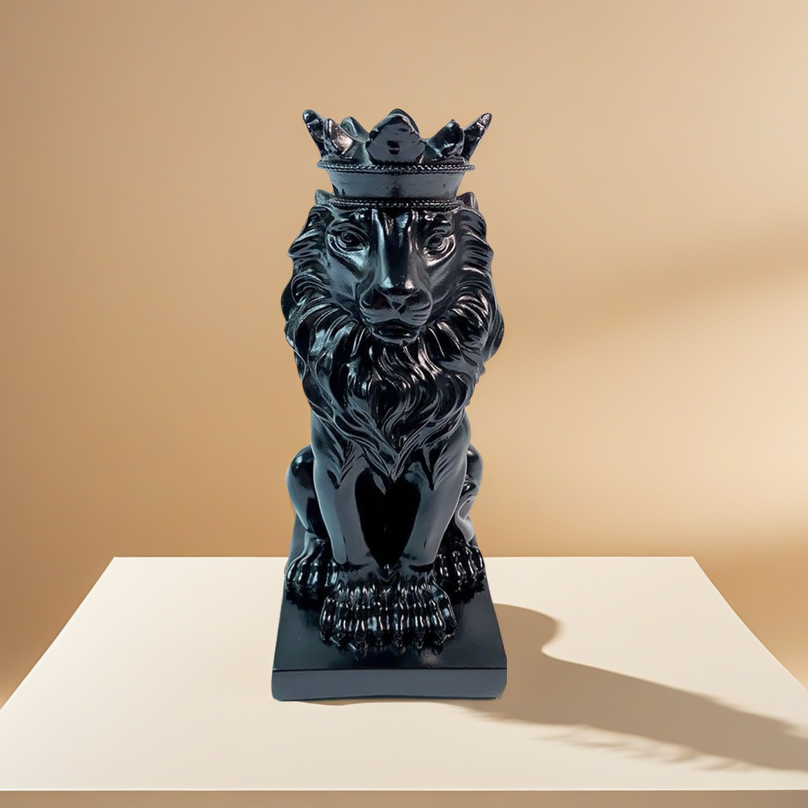 Lion Sculpture Figurine ×  Display Crystal Ball Stand
