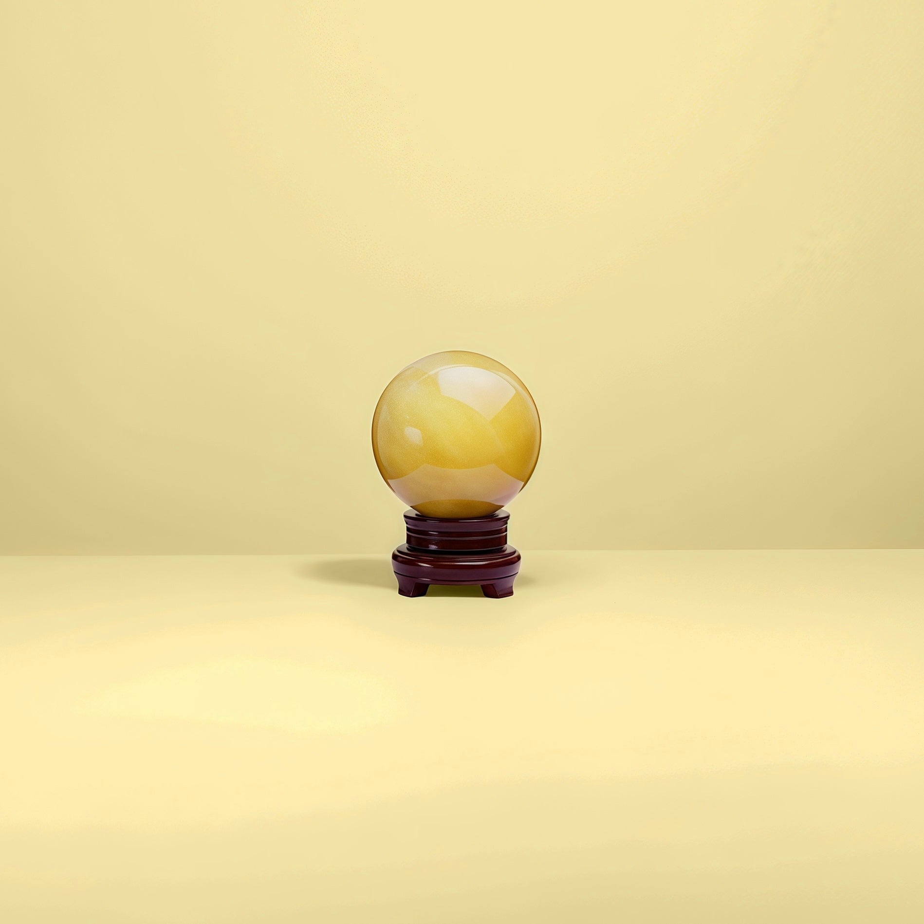 Natural Citrine Crystal Healing Ball Sphere with Stand