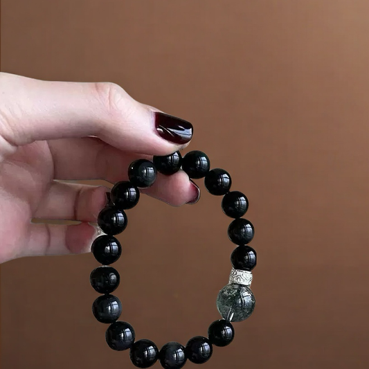 Obsidian × Black Tourmaline Energy Bracelet